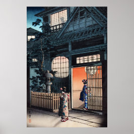 Araki Gasse in Yotsuya von Tsuchiya Koitsu Poster