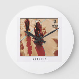 Arakkis Wall Clock, 25.4 cm Round Natural Wood Große Wanduhr