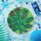 Aralia Leaf und Ochids Malerei Pappteller (Party)