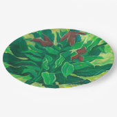 Aralia Leaf und Ochids Malerei Pappteller (Schrägansicht)