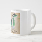 Aralsee-Reiseplakat Jumbo-Tasse (Vorderseite Rechts)