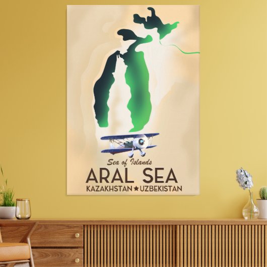 Aralsee-Reiseplakat Leinwanddruck (Insitu (Wohnzimmer))