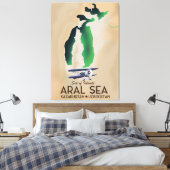 Aralsee-Reiseplakat Leinwanddruck (Insitu (Schlafzimmer))