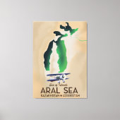 Aralsee-Reiseplakat Leinwanddruck (Vorderseite)