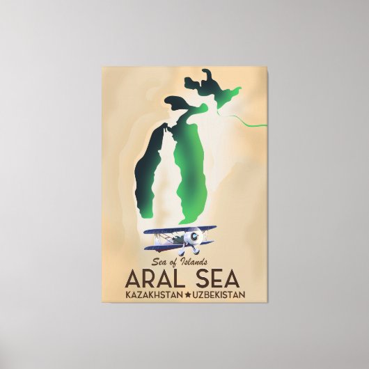 Aralsee-Reiseplakat Leinwanddruck (Vorderseite)