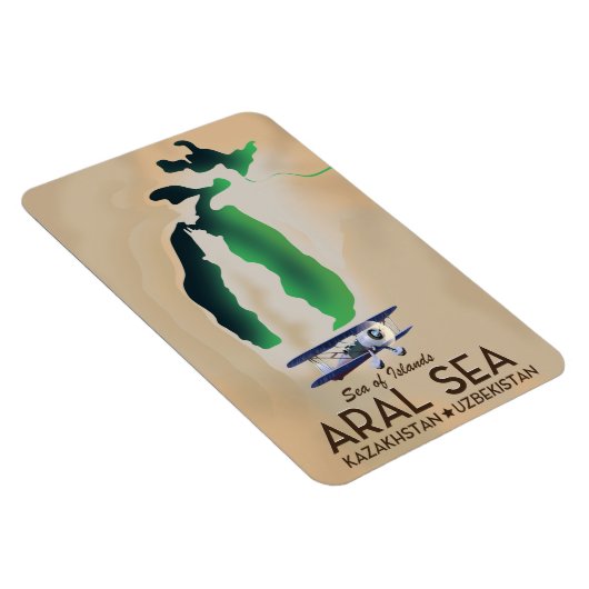 Aralsee-Reiseplakat Magnet (Rechte Seite)