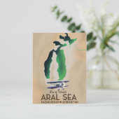 Aralsee-Reiseplakat Postkarte (Stehend Vorderseite)