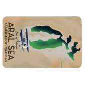 Aralsee-Reiseposterkarte Magnet (Horizontal)