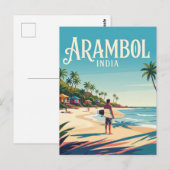 Arambol Strand Indien Postkarte (Vorne/Hinten)