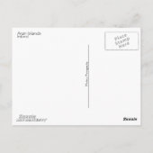 Aran Islands Boat & Bike (mit Text) Postkarte (Rückseite)