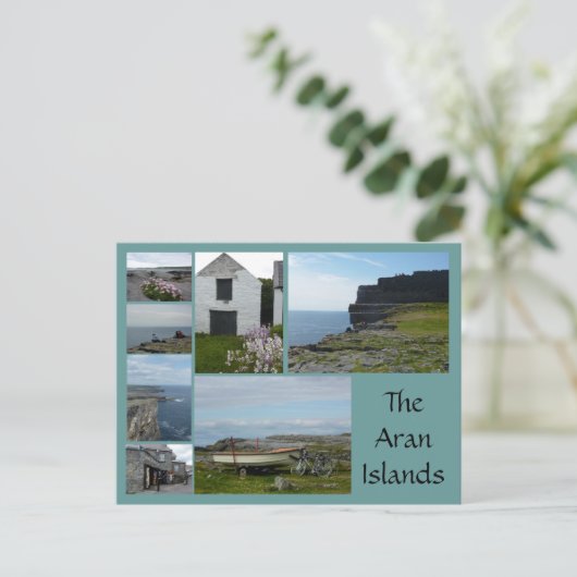 Aran Islands Collage Postkarte (Stehend Vorderseite)