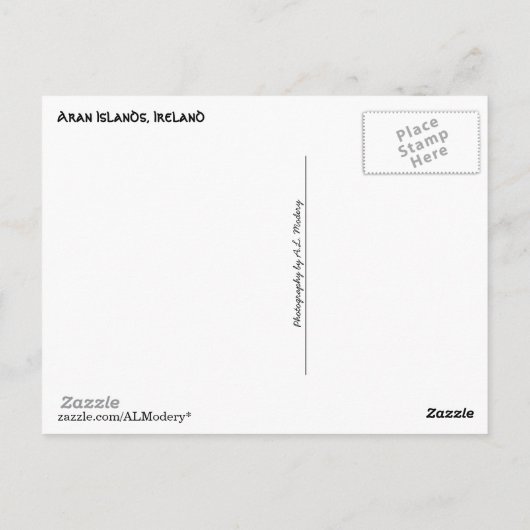 Aran Islands Collage Postkarte (Rückseite)