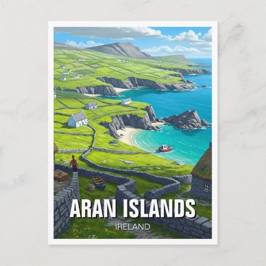 Aran Islands Ireland Travel Postkarte (Vorderseite)