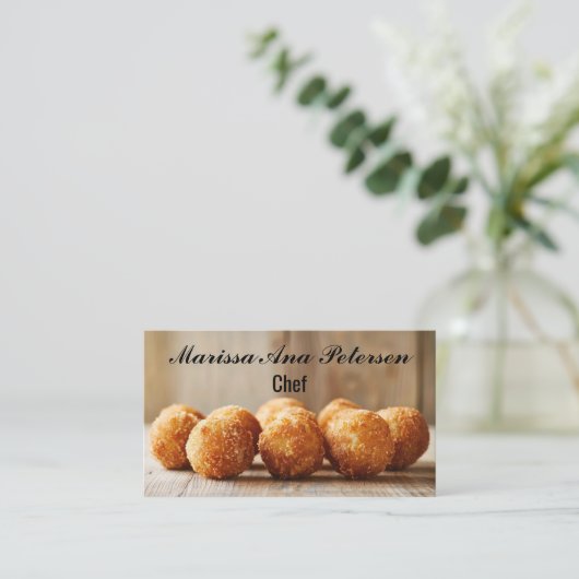 Arancini Italien Kochen Koch Personalisiert Visitenkarte (Stehend Vorderseite)