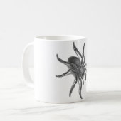 Aranea Avicularia, schwarze kubanische Spinne Kaffeetasse (Vorderseite Links)