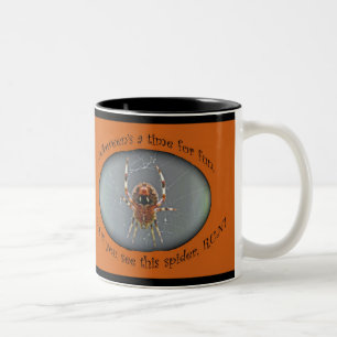 Araneus Orb Weaver Spider Halloween-Tasse Zweifarbige Tasse