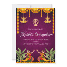 Arangetram laden & Bharatnatyam Show Einladung