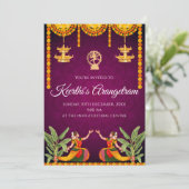 Arangetram laden & Bharatnatyam Show Einladung (Stehend Vorderseite)