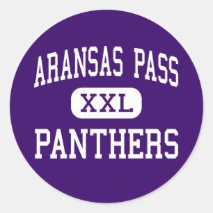 Aransas Pass - Panthers - Hoch - Aransas Pass Runder Aufkleber