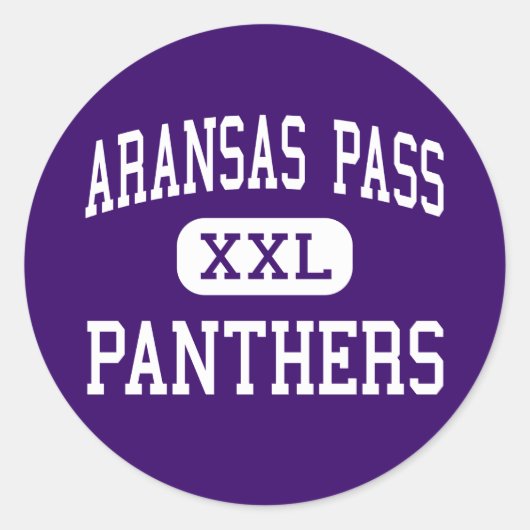 Aransas Pass - Panthers - Hoch - Aransas Pass Runder Aufkleber (Vorderseite)