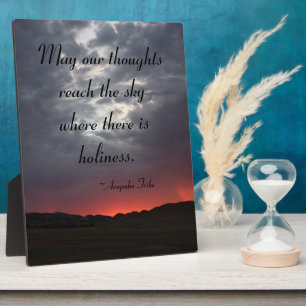 Arapaho Indian Quote Foto Plaque Fotoplatte