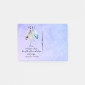 Arapaho Native American Proverb mit Feathers Post-it Klebezettel (Vorderseite)