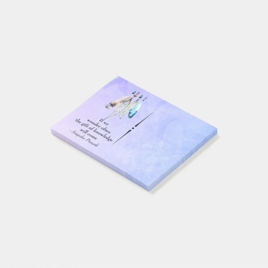 Arapaho Native American Proverb mit Feathers Post-it Klebezettel (angewinkelt)