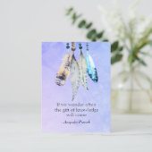 Arapaho Native American Proverb mit Feathers Postkarte (Stehend Vorderseite)