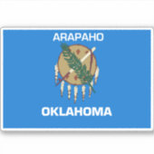 Arapaho Oklahoma Flag Aufkleber (Vorderseite)