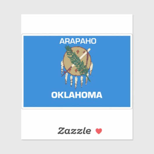Arapaho Oklahoma Flag Aufkleber (Blatt)