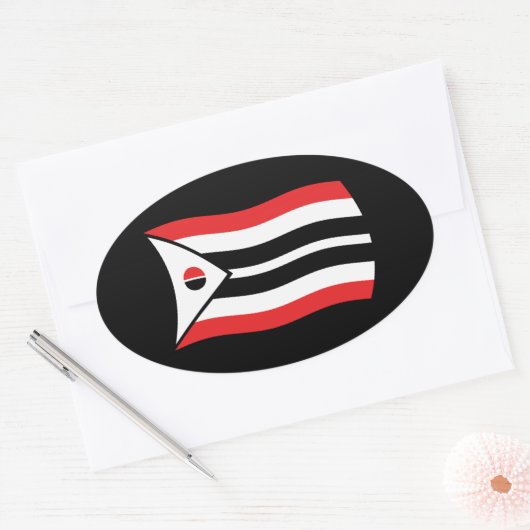 Arapaho Stamm-Flag-Aufkleber Ovaler Aufkleber (Umschlag)