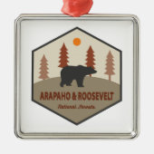 Arapaho und Roosevelt National Forests Bären Ornament Aus Metall (Vorne)