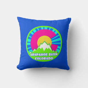 Arapahoe Basin Colorado Neon Berge Kissen