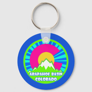 Arapahoe Basin Colorado Neonberge Schlüsselanhänge Schlüsselanhänger
