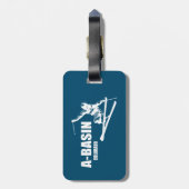 Arapahoe Basin Colorado Skier Gepäckanhänger (Rückseite vertikal)