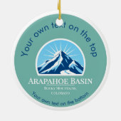 Arapahoe Basin Colorado Weihnachten Keramik Ornament (Hinten)
