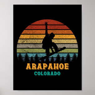 Arapahoe Becken Colorado Vintag Sun Snowboarding S Poster