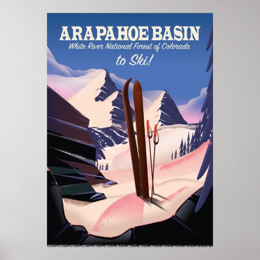 Arapahoe-Becken, Nationalwaldskigebiet Weißfluss Poster (Vorne)