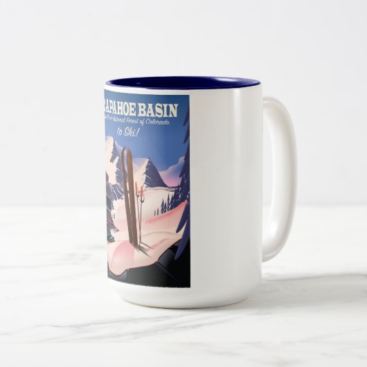 Arapahoe-Becken, Nationalwaldskigebiet Weißfluss Zweifarbige Tasse (VorderseiteRechts)