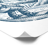 Arapahoe Becken Snowboarder Poster (Ecke)