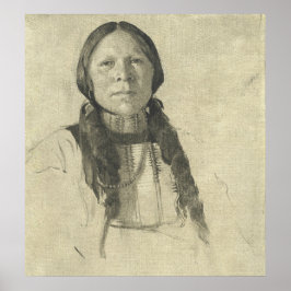 Arapahoe Boy - de Forest Bush Fine Art Poster