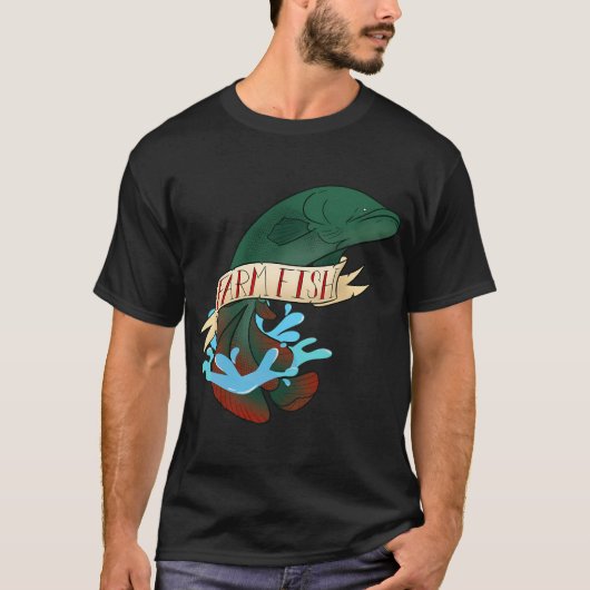 Arapaima-Fischfarm-Design T-Shirt (Vorderseite)