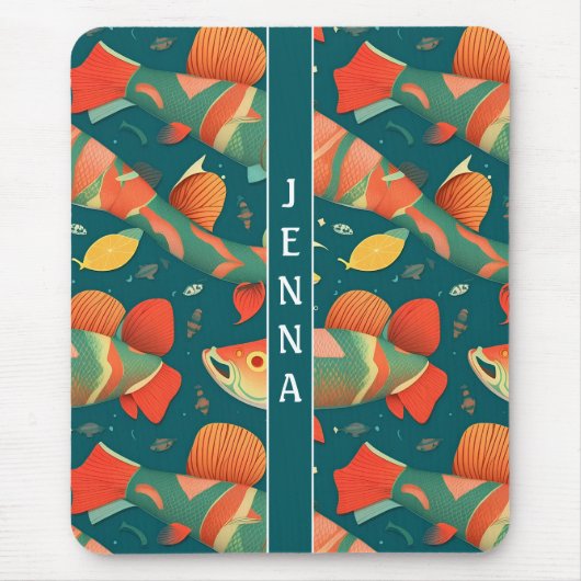 Arapaima Geometric Colorful Custom Muster Mousepad (Vorne)