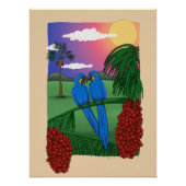 Arara azul - Blue macaw Poster (Vorderseite)