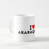Araraquara Brazil love city heart like travel Kaffeetasse (Vorderseite Links)