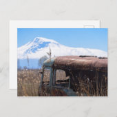 Ararat Berg und rostige Buspostkarte Postkarte (Vorne/Hinten)