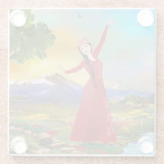 Ararat Dancer Glass Untersetzer (Rückseite)