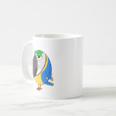 Ararauna Macaw Parrot Tasse (Vorderseite Links)