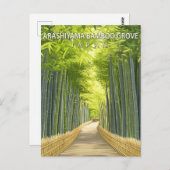 Arashiyama Bamboo Grove Japan Kyoto Nature Postkarte (Vorne/Hinten)
