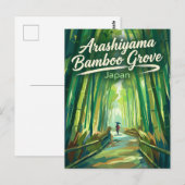 Arashiyama Bambuswald Japan Postkarte (Vorne/Hinten)